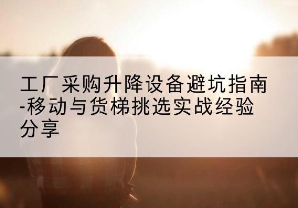 宿松移动式升降机怎么选-工厂采购升降设备避坑指南-移动与货梯挑选实战经验分享
